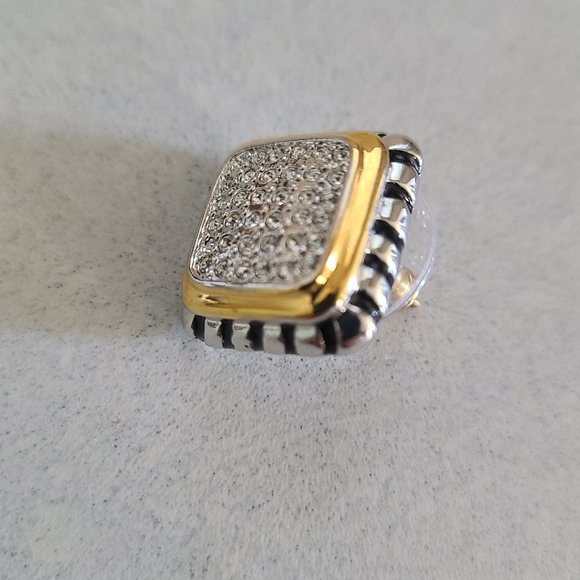 Fifth Avenue Collection Square Rhinestone Earrings - Picture 7 of 8